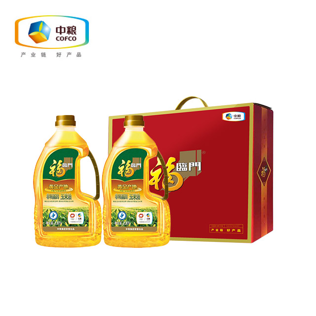 中粮·福临门玉米油黄金礼盒1.8L*2