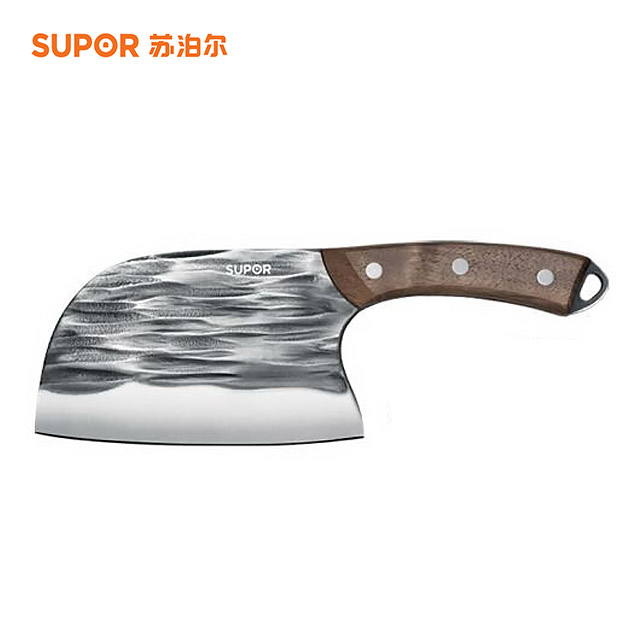 苏泊尔（SUPOR）菜刀家用锻打锤纹不锈钢斩骨切片刀具 KEA165AB10