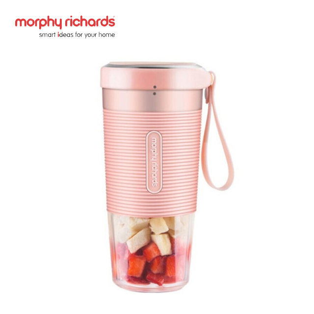 摩飞电器（Morphyrichards）榨汁机原汁机网红杯便携充电式小型迷你榨汁杯网红款MR9600 雅粉色